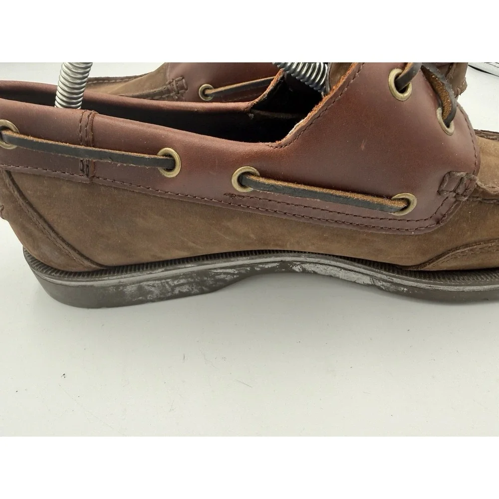 Rockport Brown Leather Boat Shoe Men's Size 9.5M Lace Up Casual Shoe (APM7138D)
